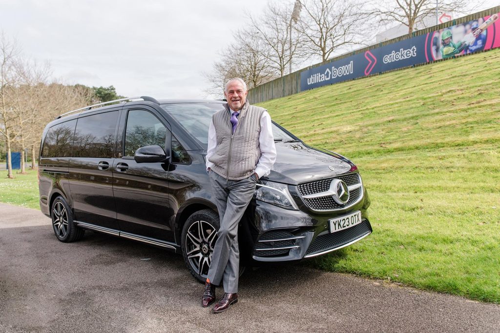 Class Executive Cars - 7 Seat Mercedes pictured at the Utilita Bowl