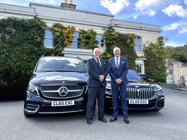 Andy Gardiner and Steve Rogers pictured with 2 of the CLASS fleet vehicles