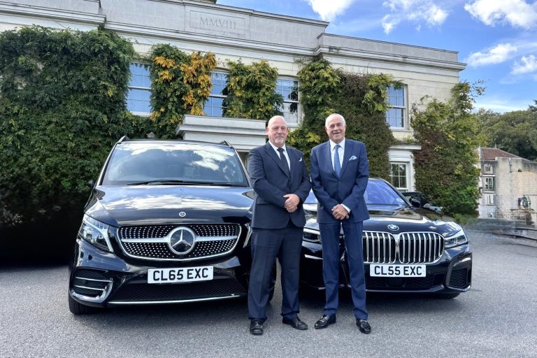 Andy Gardiner and Steve Rogers pictured with 2 of the CLASS fleet vehicles
